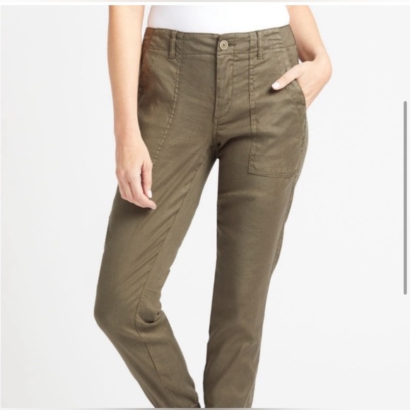 Level 99 Anthropologie "Izzy” Pants Utility Jogger Linen Blend Size 30 Casual - Picture 1 of 6